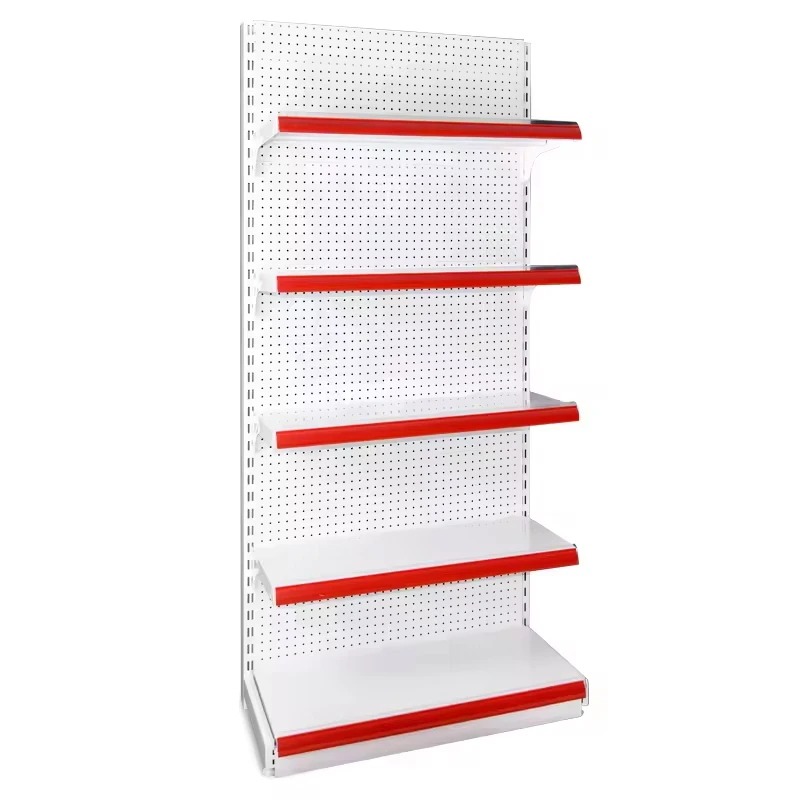 Factory Price Multi Layers Steel Metal Double Single Sided Fixed Rotary Gondola Supermarket Shelves