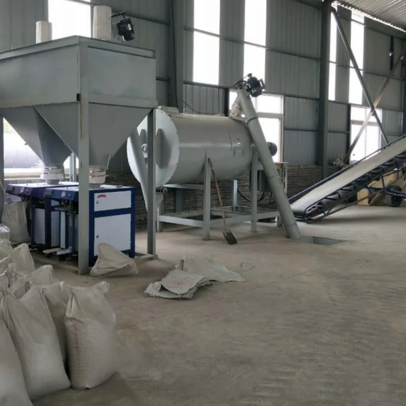 Semi-automatic easy operation Dry Mortar Mixing Machine With Packing Machine simple dry mortar mixing line adhesive mixer mortar