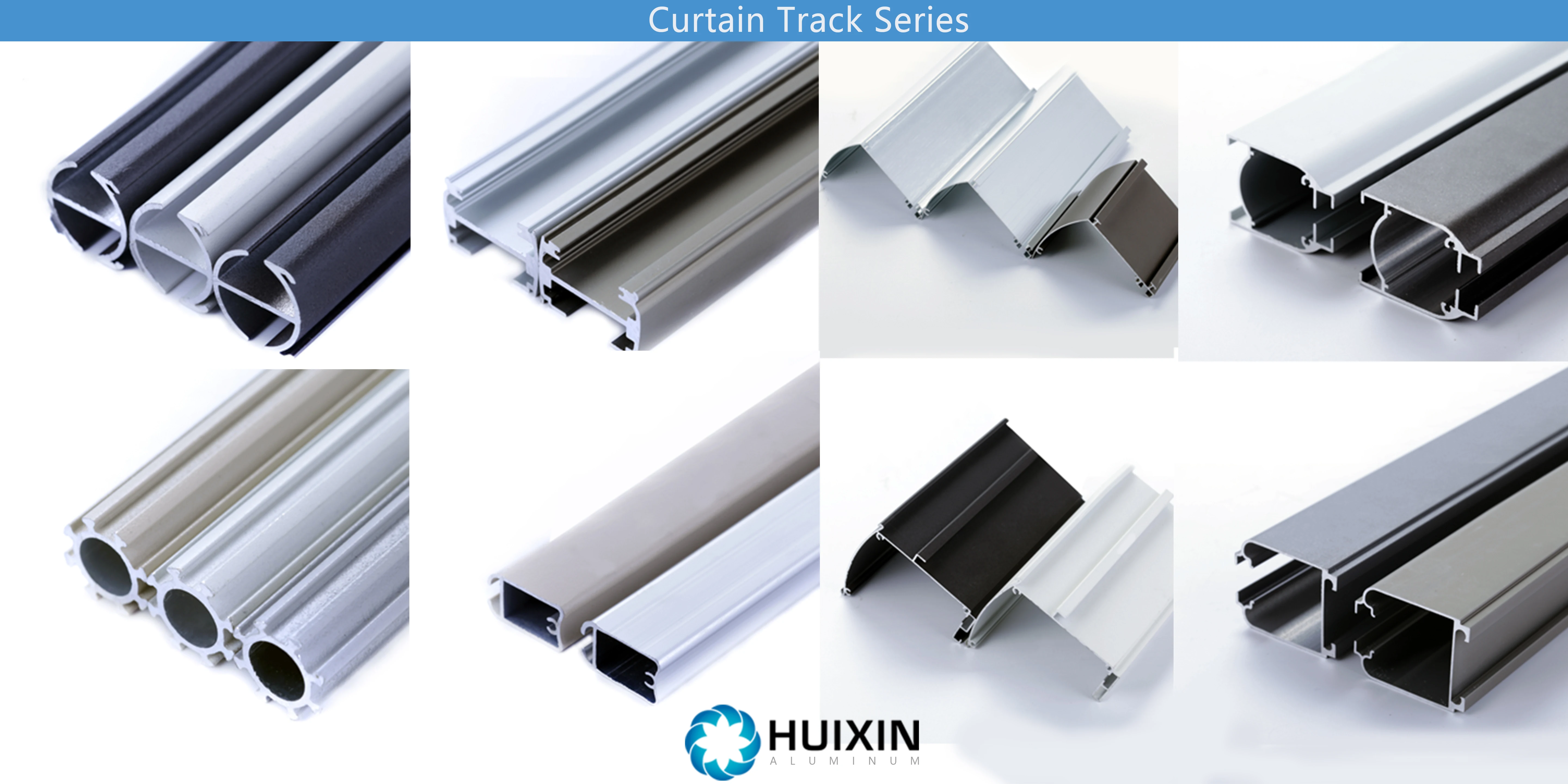 powder coating and anodized aluminum rail for curtain track
