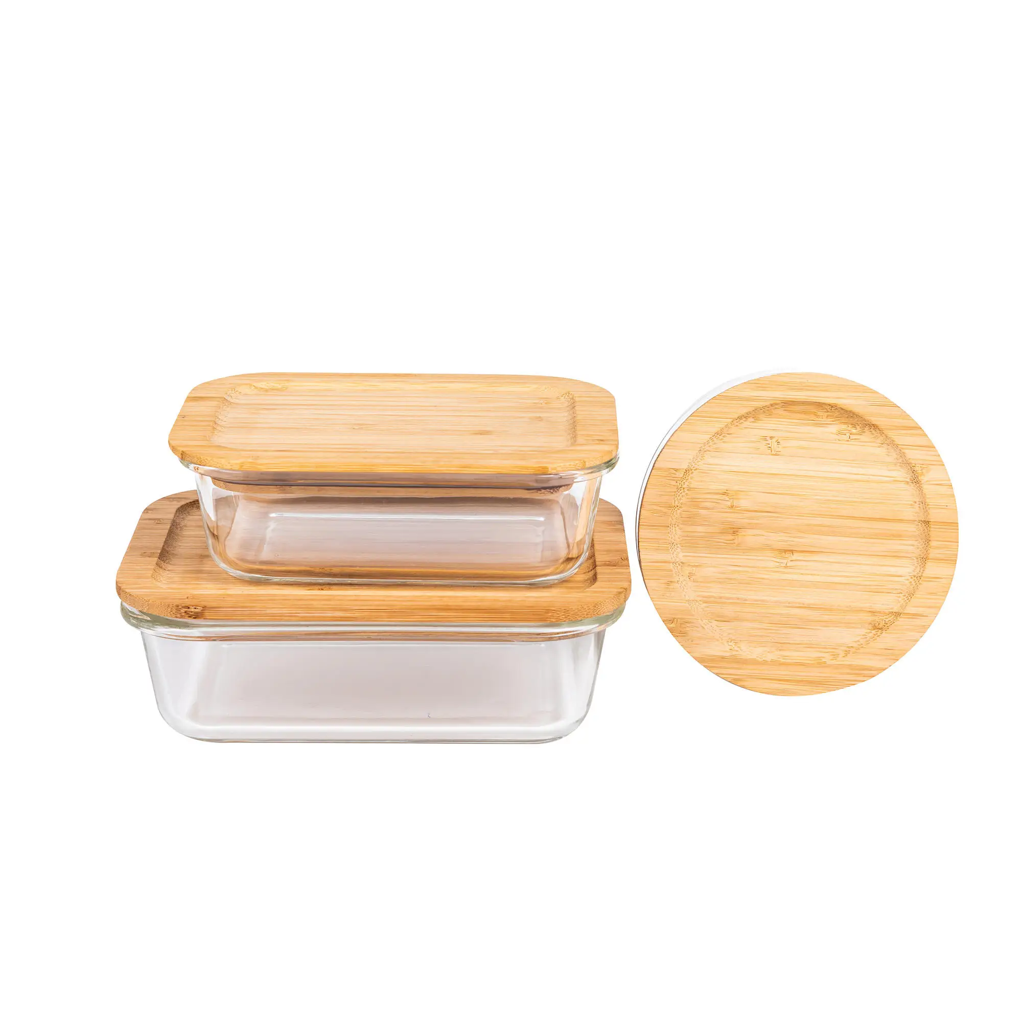 High Quality Multifunctional Bamboo Lid Glass Storage Container,Salad Glass Bowl,portable bento box
