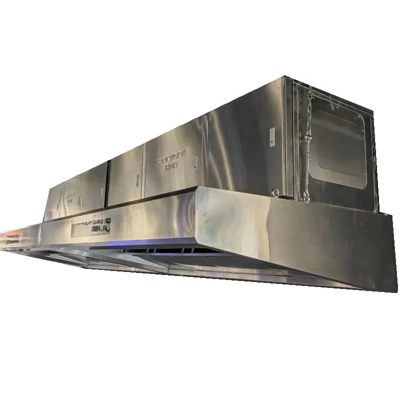 POLYGEE High Quality Factory Price Restaurant Cooker Kitchen Extractor Hood Filter With Motor