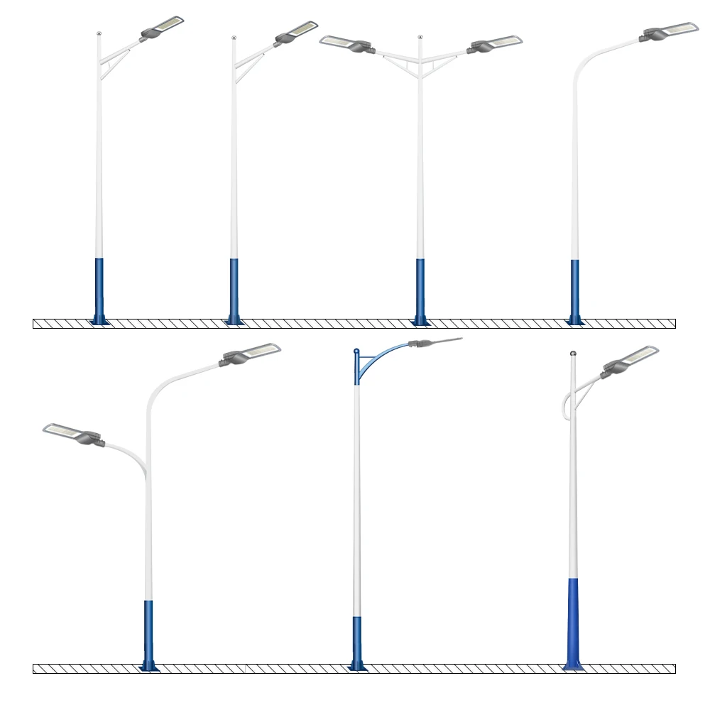 single single arm 15ft 20ft 25ft 30ft 4m 5m 6m 7m 8m 9m 10m 11m 12m galvanized steel used street lighting pole price