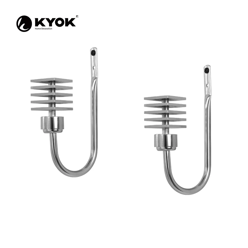 KYOK Fashionable design Multilayer square shape curtain rod hook accessories for interior decoration