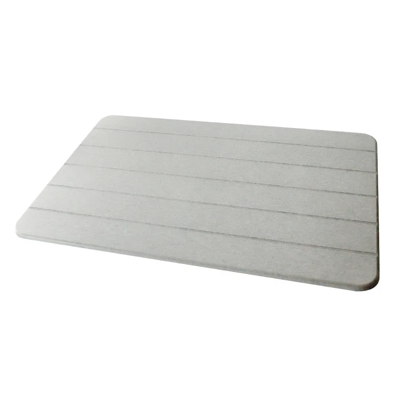 Custom Quick Dry Absorbent Diatomaceous Dish Shower Rug Non-Slip Bathroom Shower Mats Diatomite Stone Bath Mat