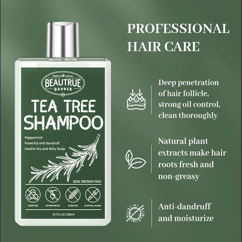 Tea Tree Oil Shampoo Anti-dandruff Anti-itch Hair Private Label Shampoo Mens Hair Care Shampoo