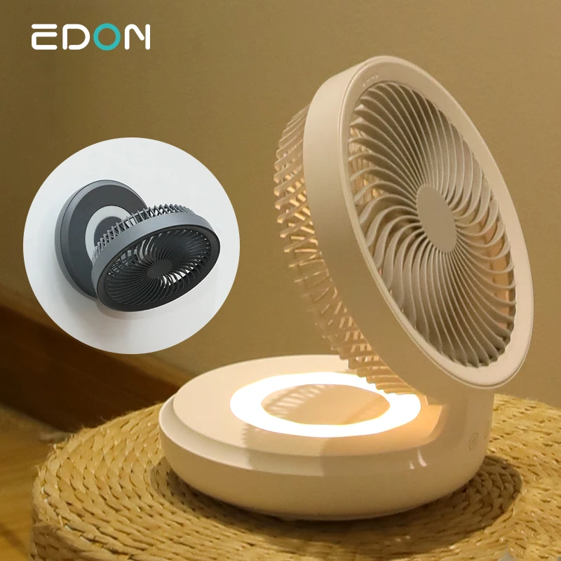 Manufacturer 5V 5 Wind Speeds Custom OEM ODM Usb Portable Battery Rechargeable Remote Control LED Wall Mounted Table Desk Fan