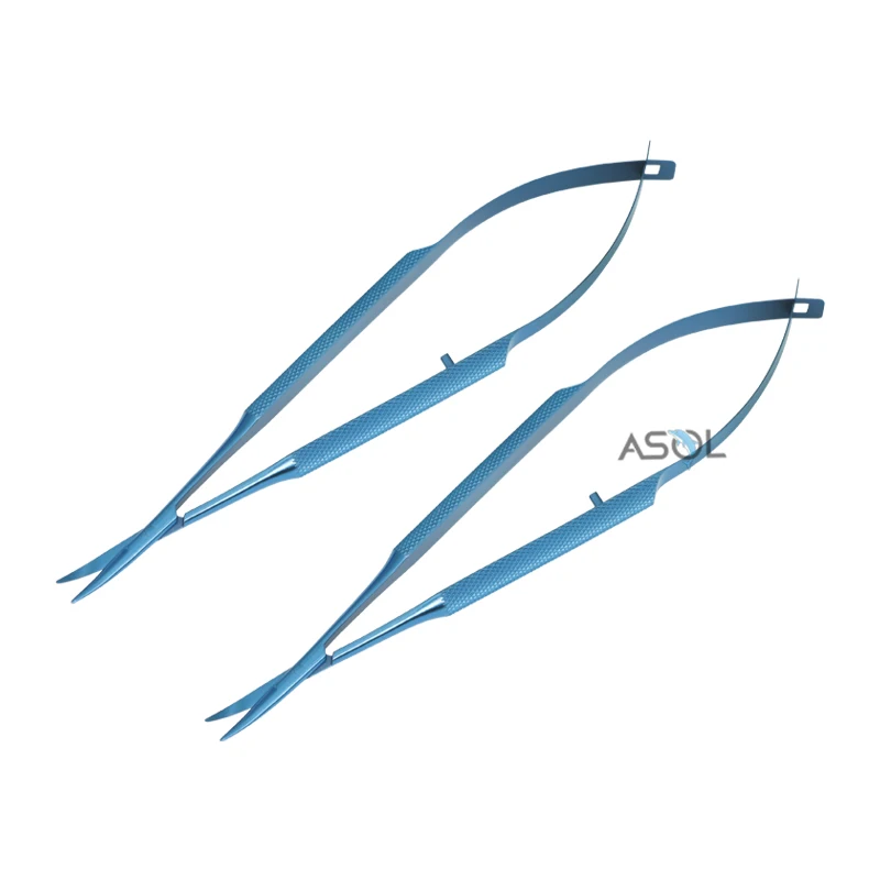 Профессиональные титановые микро-ножницы castroviejo ножницы для роговицы глазные инструменты