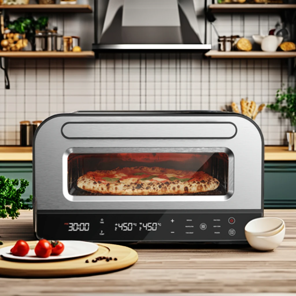 Pizza Maker Machine Oven - Efficient Automatic Pizza Maker & Portable Stainless Steel Oven Deep Pan Pizza Maker
