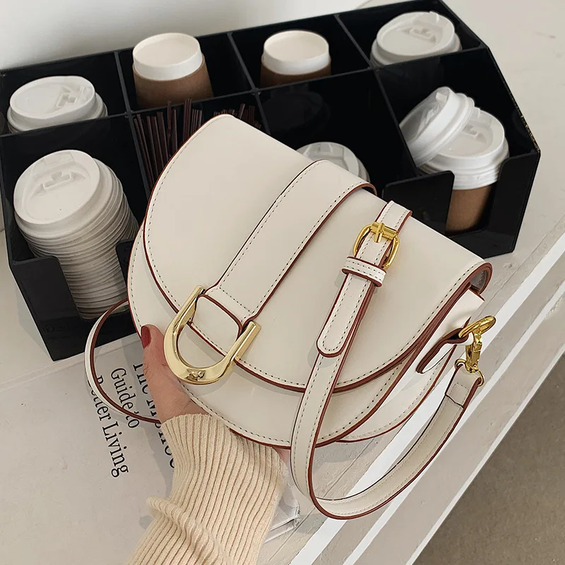 Нишевая женская сумка 2022 новая модная текстурная Портативная Сумка-седло сумка-мессенджер через плечо