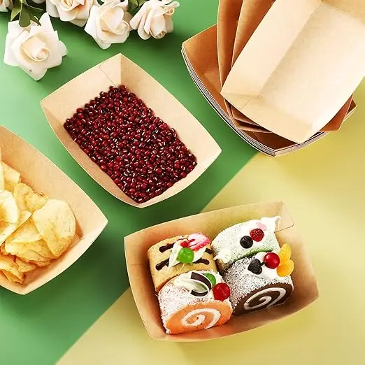 Disposable Food Tray Paper Food Container, Fast Food Carton