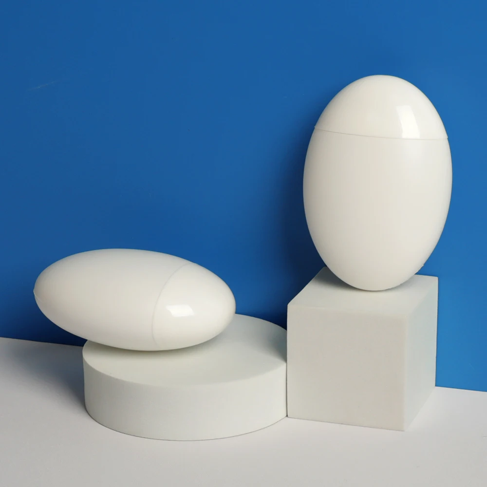 Wholesale Custom 50 Ml Empty Flat Oval Unique Bottles Plastic Skin Care Squeeze Cosmetic Packaging Face Lotion Sunscreen Bottle