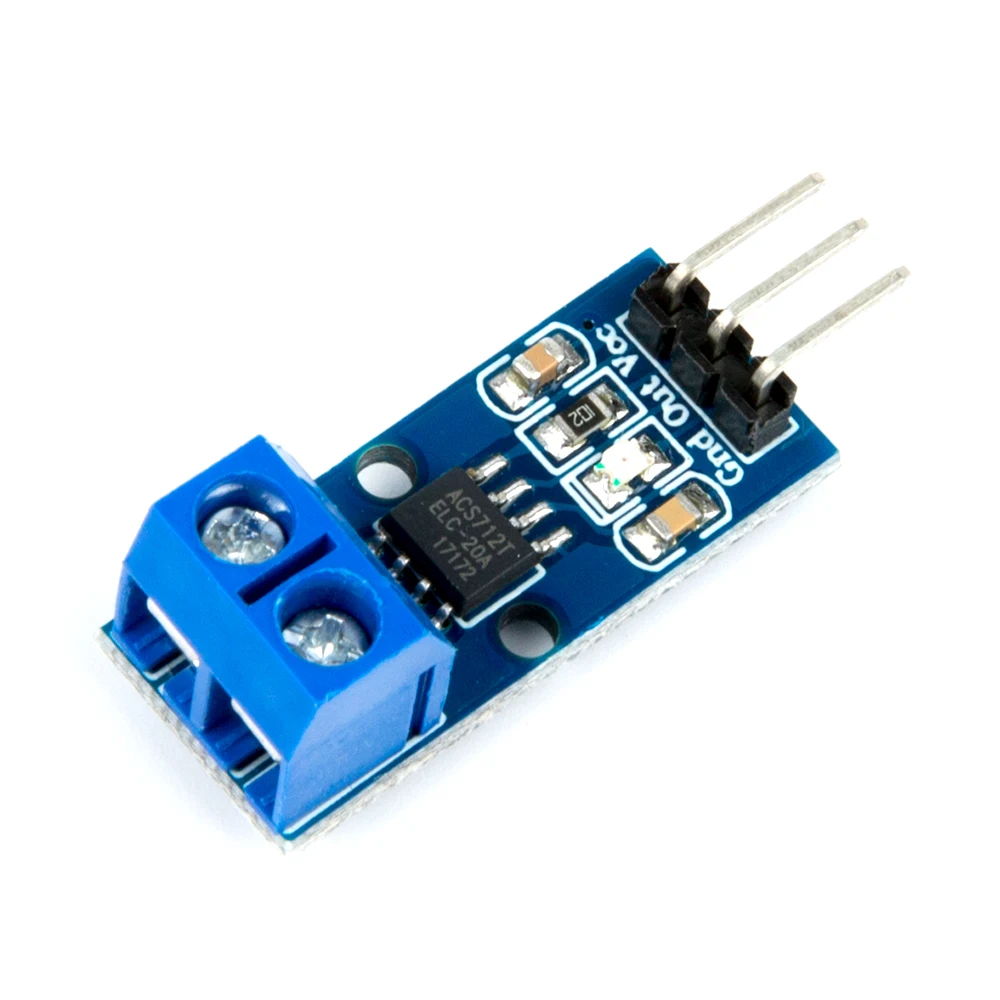 Hall Sensor 20A Range ACS712 ELC-20A Module Current Sensor Module( Bend Needle)