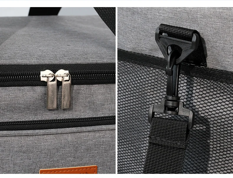 square 600D oxford cloth handled lunch bag outdoor cross-body insulation bag portable waterproof cooler bag