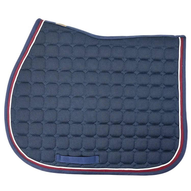 OEM Jumping Full 3D mesh TC fabric piping Octagon saddle pad cloth horse blanket For Horse Riding