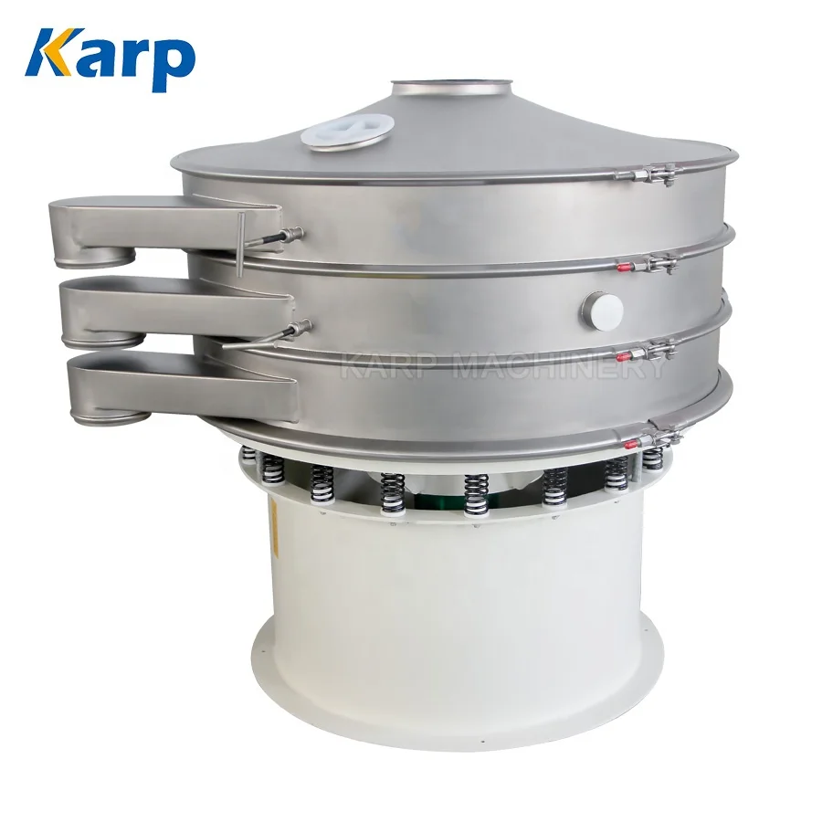 Rotary Round Screener Coffee Screening Machine Vibratory Sifter Vibrating Screen Sieve