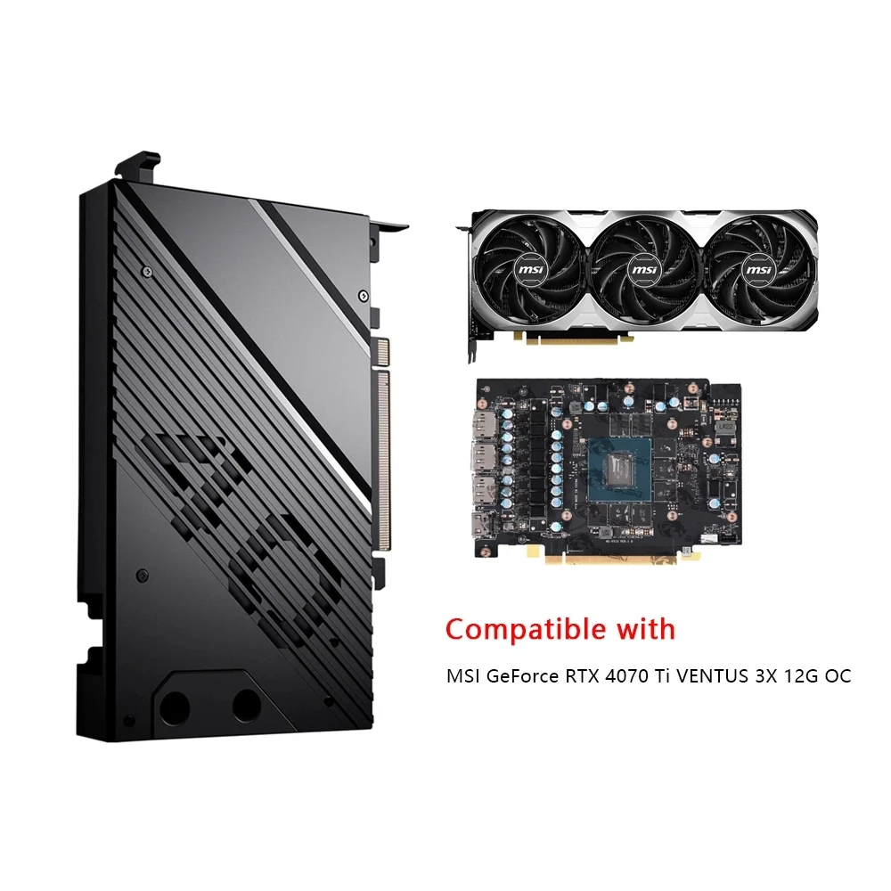 Granzon Water Block for MSI GeForce RTX 4070 Ti VENTUS 3X 12G OC GPU Card / Copper Cooling Radiator / GBN-MS4070TIVES