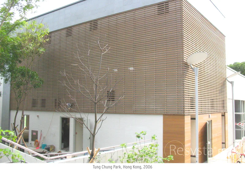 
Natural Weather Resistant Resysta Wood Sun Louver Outdoor Shutter 