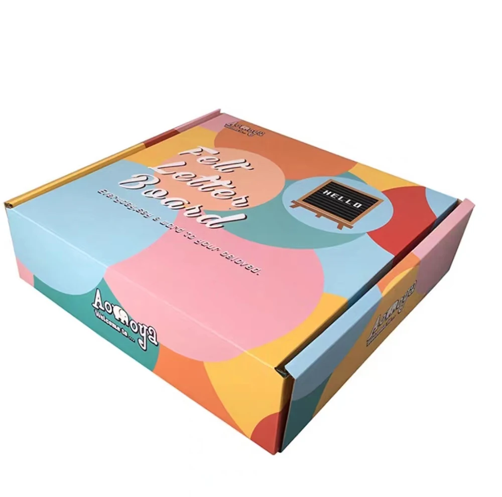 Изготовленная на заказ полноцветная гофрированная доставка Почтовая складная картонная коробка Гофрированная