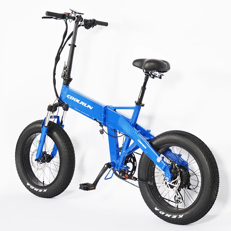 20 inch Fat tires Beach bike Snow bike Aluminum alloy Frame 48V 250W 500W 750W suspension Folding Electric Bike