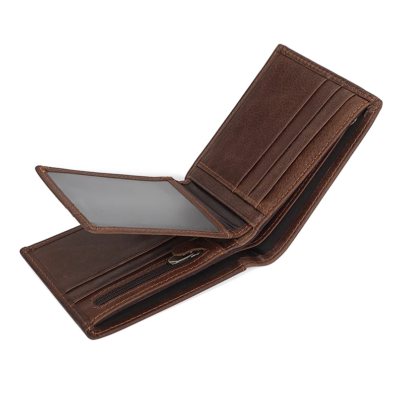 wholesale price man wallet real genuine leather trifold short high quality wear wallets leather men