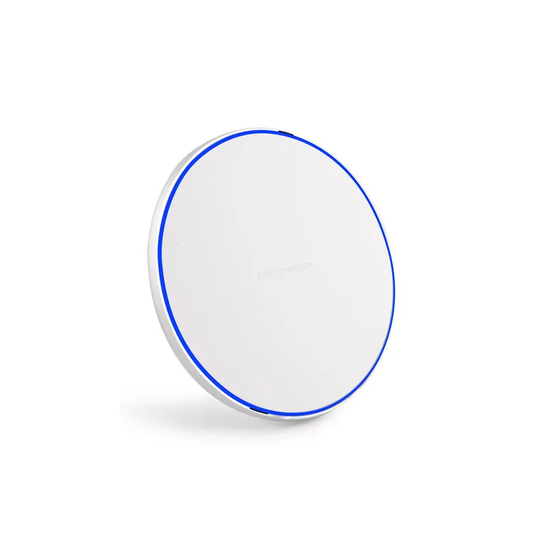 Portable Mirror Surface Mobile Phone Wireless Charger Crystal Round Wireless Charger For Android Pones