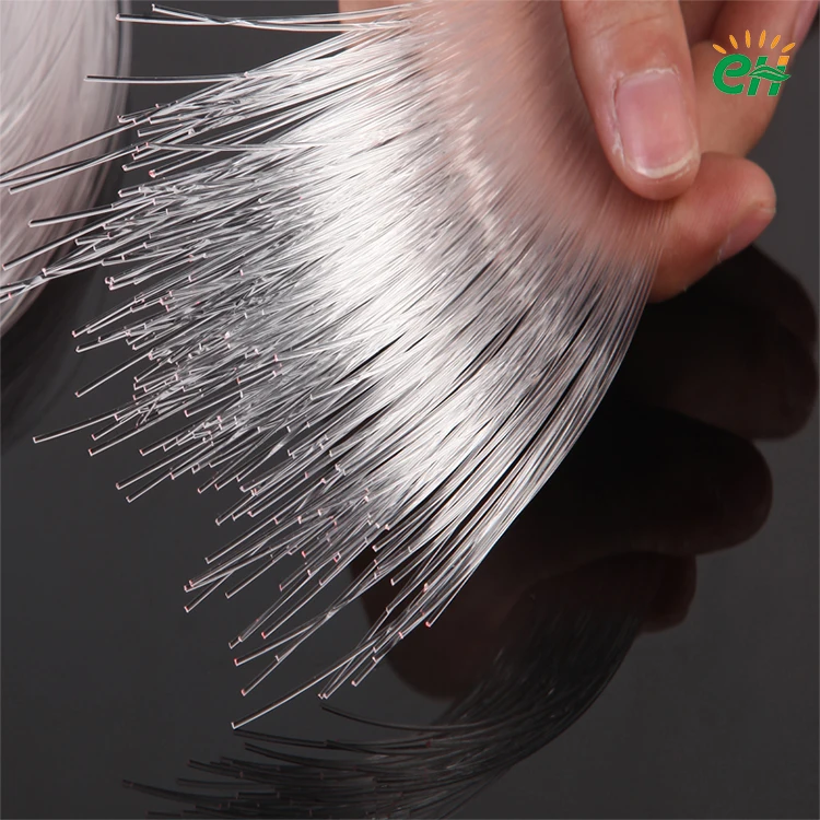Factory roll PMMA 3mm RGB warm white light transfer plastic raw fiber optic glow stick cable