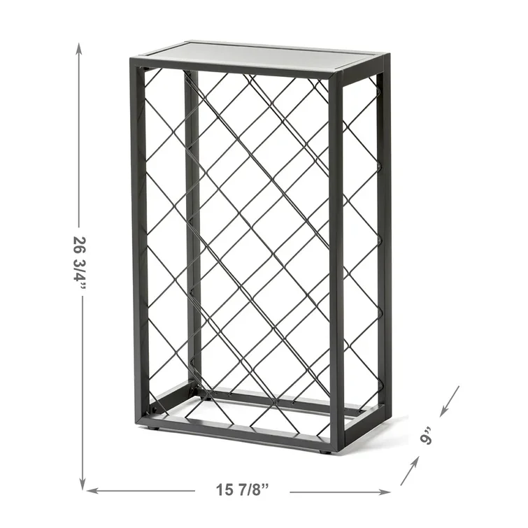 Wholesale Tabletop Metal Wine Display Rack Kitchen Racks and Holders Wine Holding Rack