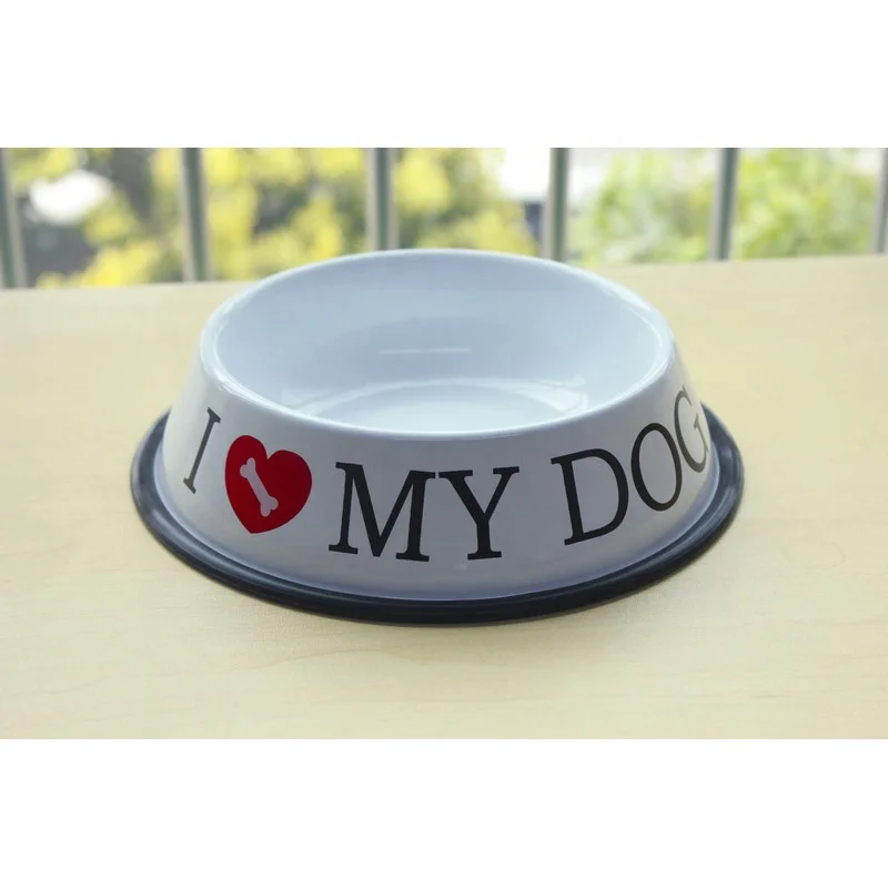 Wholesales Customized Stainless Steel 2PCS Pet Food Bowl With Stand Non Slip Metal Dog Food Bowls