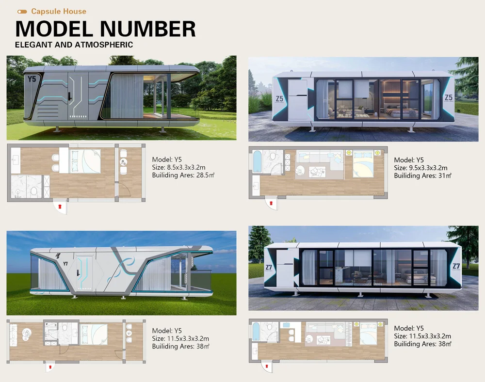 Customized Prefabricated Luxury Hotel Villa Modern Space Capsule House Mobile Camping House
