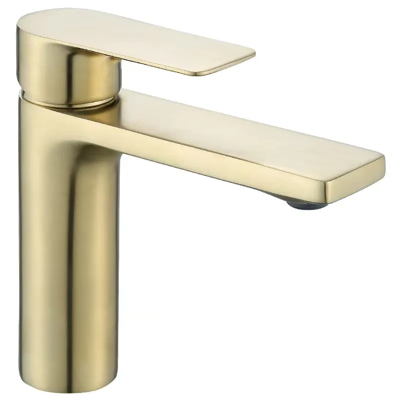 Luxury 5 Stars Hotel Standard Mixer Stainless Steel Tap Countertop Brush Gold Wash Basin Lavabo Faucet For Bathroom