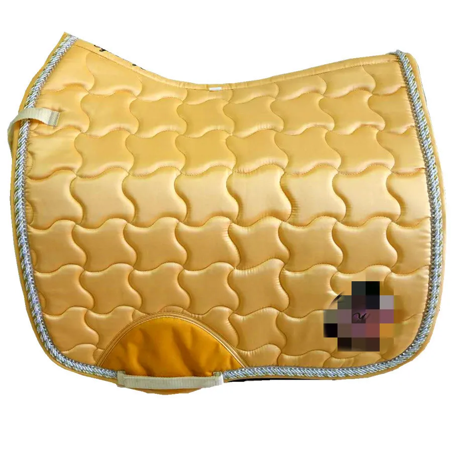 
Horse Equestrian Golden Satin cloth Horse Saddle Pad 