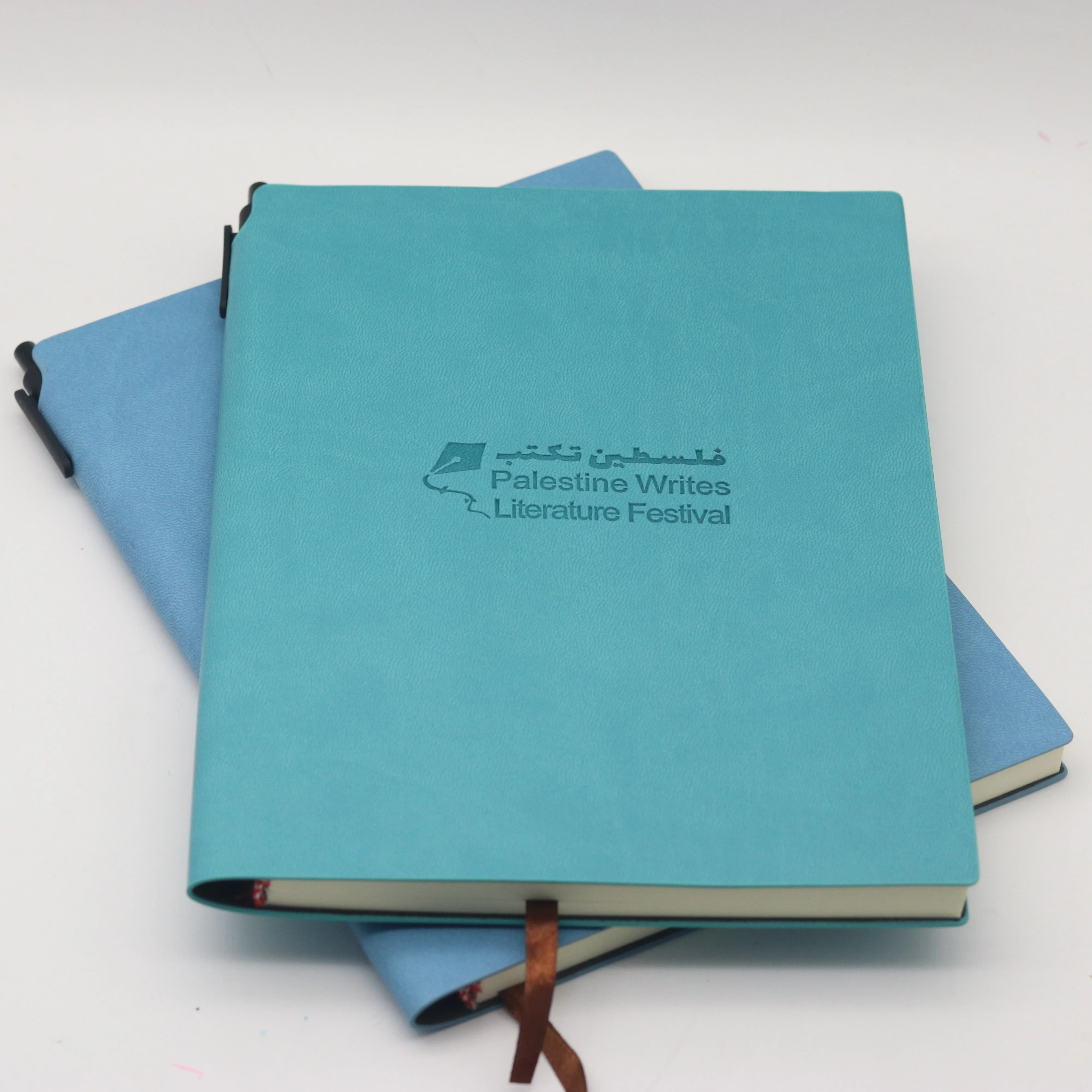 Zeamor Embossed Logo Customized A5 Business Office School Gifts Velvet PU Leather Cover Portfolio Diary Planner and Notebooks