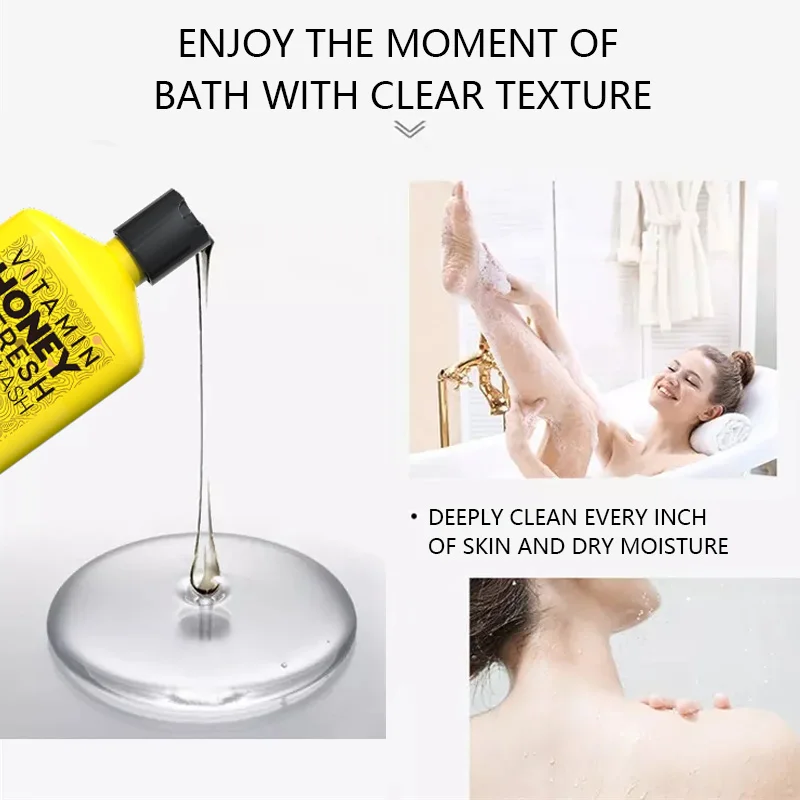 Large discount Vitamin Honey Refresh Bath Shower Gel Exfoliating Whitening Skin Hydrating Refresh Body Wash Care