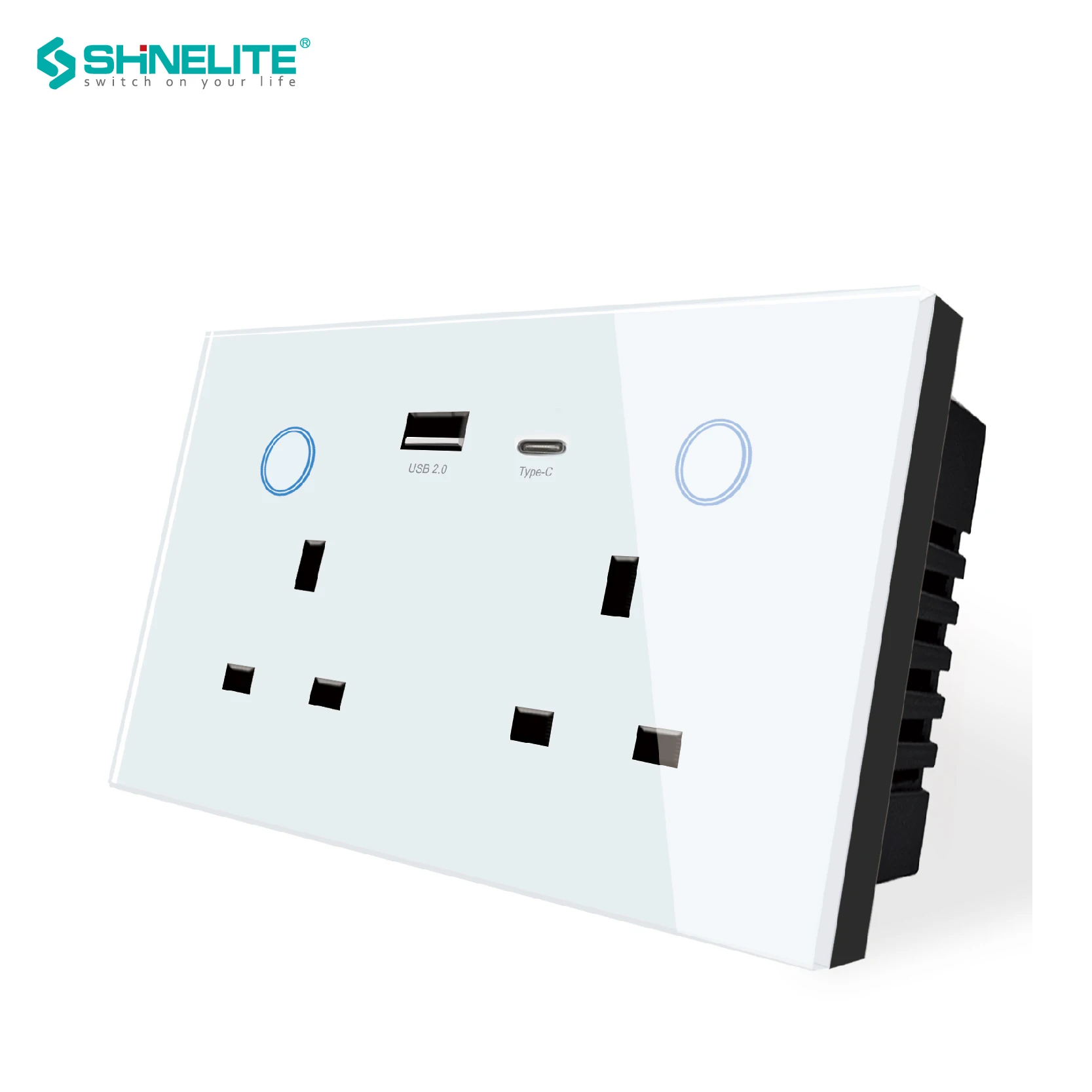 Умные USB-розетки и переключатели TUYA типа C стандарта Великобритании Wi-Fi-розетки для умного