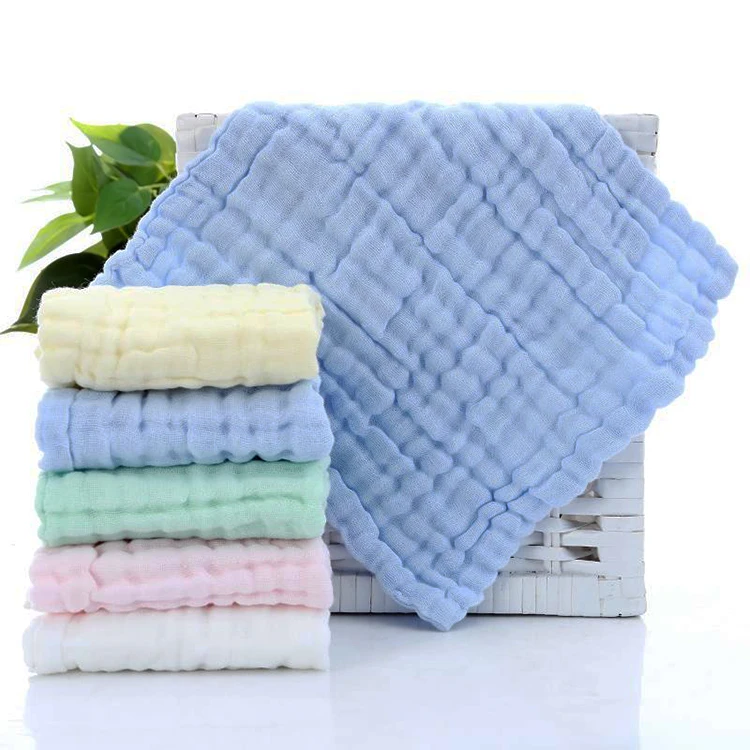 Quick-dry Muslin Burp Cloths Tree 100% Cotton Soft Newborn Baby Face Towel Newborn Wash Cloth Set