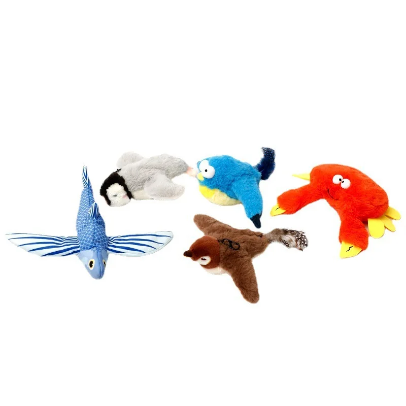 Simulation birds small fish animal intelligent electric slap sound from hi pet toy catmint cat toy