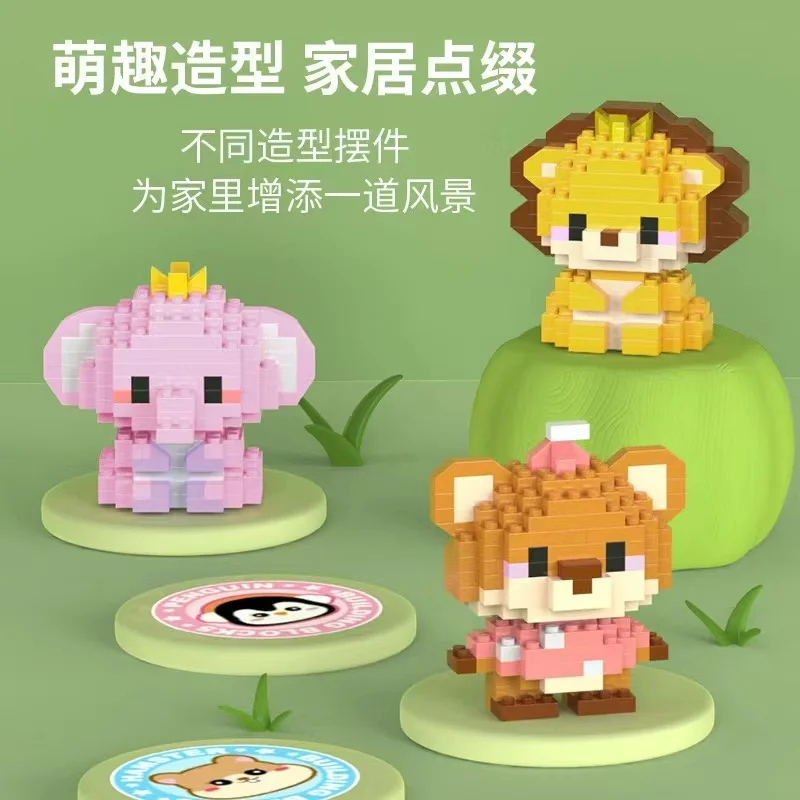 Hot Sales New 12 Cartoon Doll Small Particle Building Block Set Educational Model Toy for Children Made of Plastic Holiday Gifts