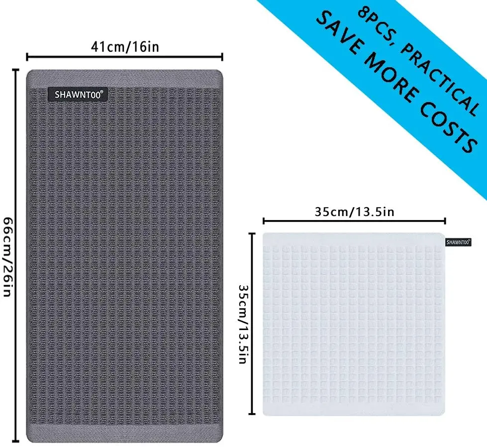 Custom Kitchen Towel Set 100% Cotton Super Absorbent Kitchen Tea Towel Set Durable Best Kitchen Towel and dish Rag Set