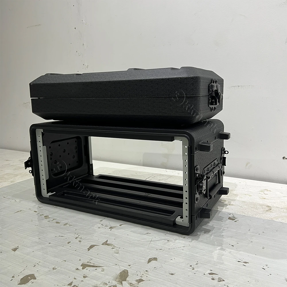 2U 3U 4U 6U 8U 10U 12U 14U 16U Equipment Tool Amplifier Rack PE HDPE Plastic flight case for Wireless microphone