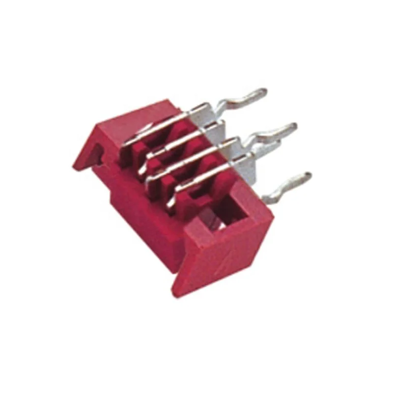 Wire to Board Cable Connector Red 1.27mm Pitch Straight Right Angle Male Idc Micro-Match