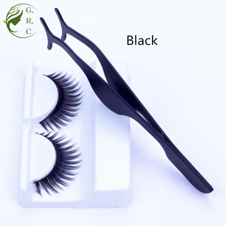 JMJ Provide Sample Many Color Choose Large Inventory Private Label Metal Eyelash Extension Steel Cosmetic Tool Eyelash Tweezer
