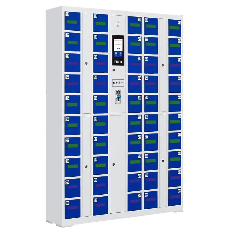 Public 50 Doors PIN code Phone Charging stations for multiple devices floor-mounted charging stations