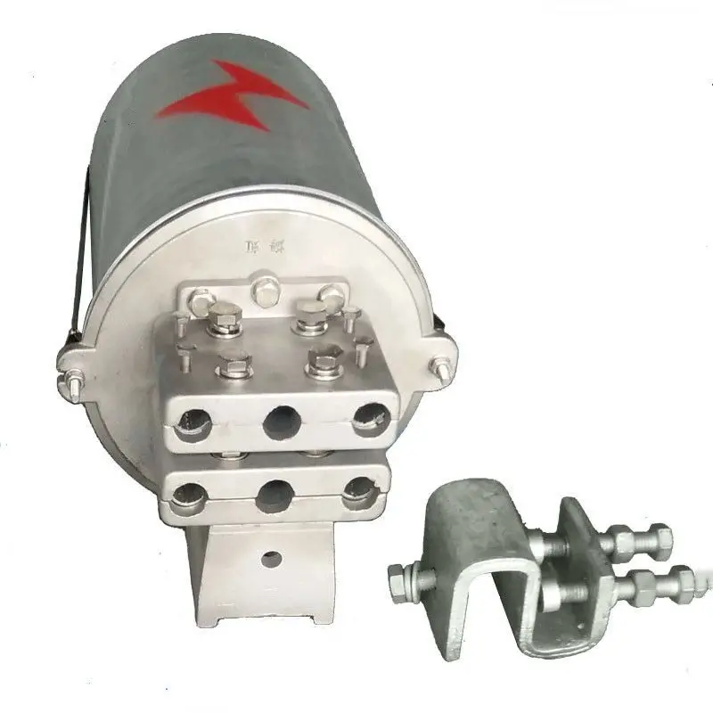 Fiber optic joint box 24/48/96/144 core dome type metal splice closure ADSS/OPGW optical cable power fittings