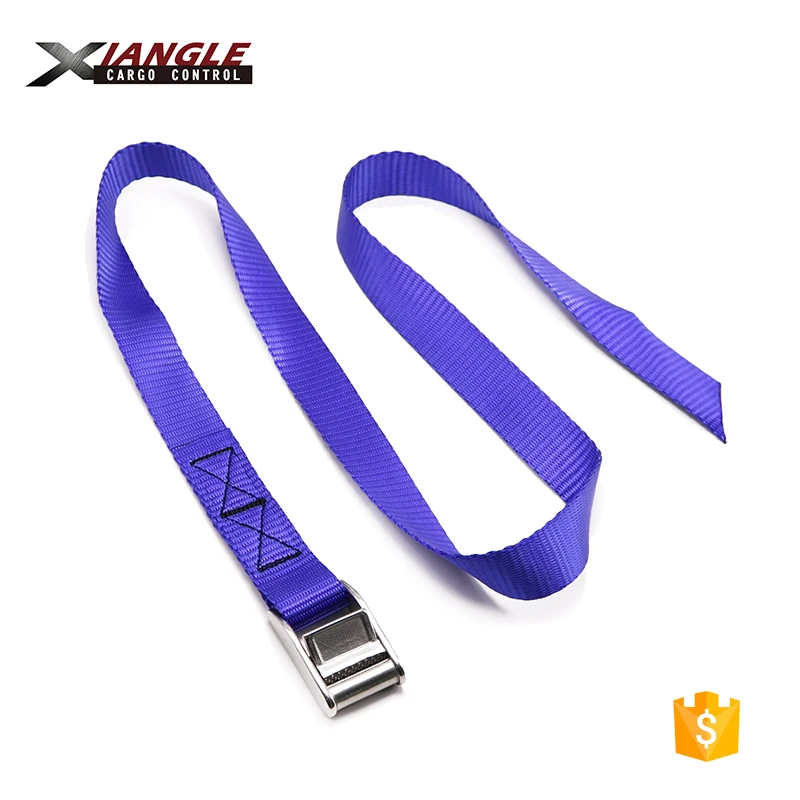 
1 inch 350kgs polyester cargo webbing belt lashing stainless steel strap cam tie down straps belt buckle 