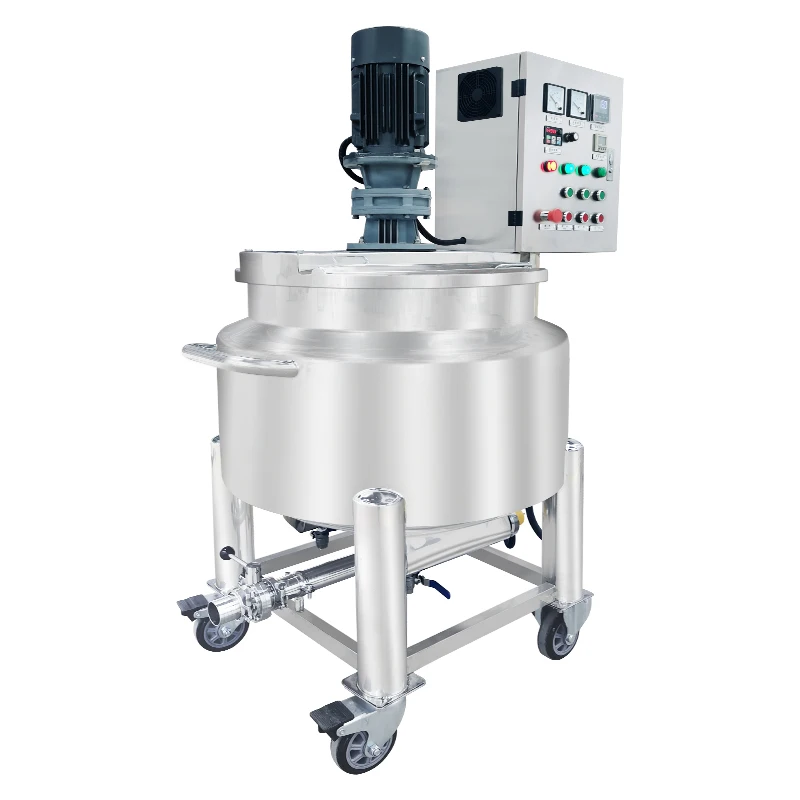 Cosmetic Liquid Mixer Detergent heated Mixing Reactor tank agitator blender in stock with lower price