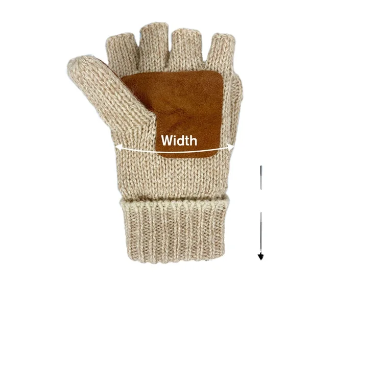 Winter Soft Double Layer Outer Wool Nylon Liner Cotton Wool Gloves For Man Woman Wool