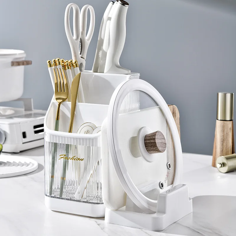 Multifunction Kitchen Utensil Holder Tableware Storage Plastic Storage Container Chopsticks Storage Draining Spoon holder