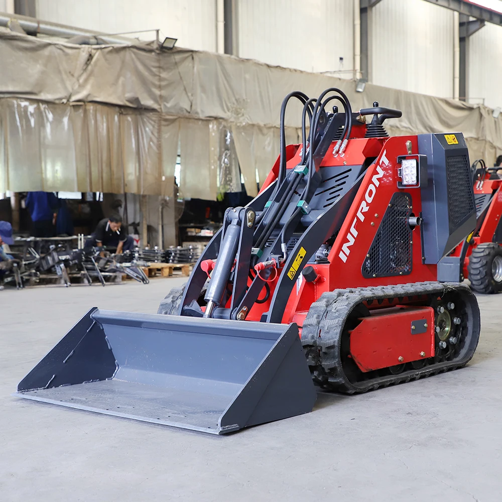 INFRONT 850kg CE EPA Micro Agricultural Building Articulated Thermal Compact Mini Skid Steer Loader with Bucket