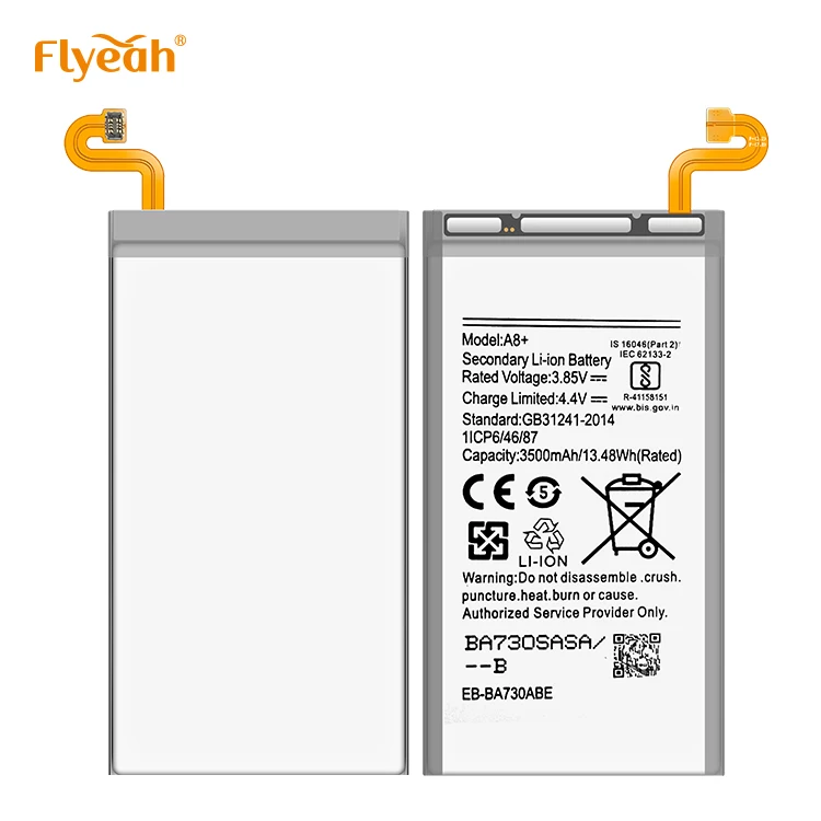 Factory Lithium Polymer Original Battery for Samsung Galaxy A8+ A7 2018 A730 A800J 3500mAh with Good Price