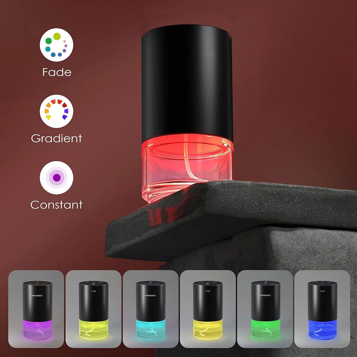 Commercial Scent Battery Machine Operated Essential Oils 100ml Latest  Colour Changing Led Waterless Aroma Diffuser